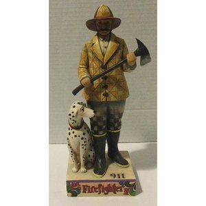 Firefighter Vintage Figurine With Dalmatian Heartwood Creek by Jim Shore 4007231